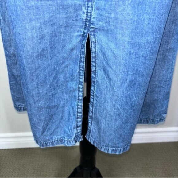 MPH Collection Denim Dress Womens M Coastal Cowgirl Western Ranch Barn Dance - Picture 5 of 11